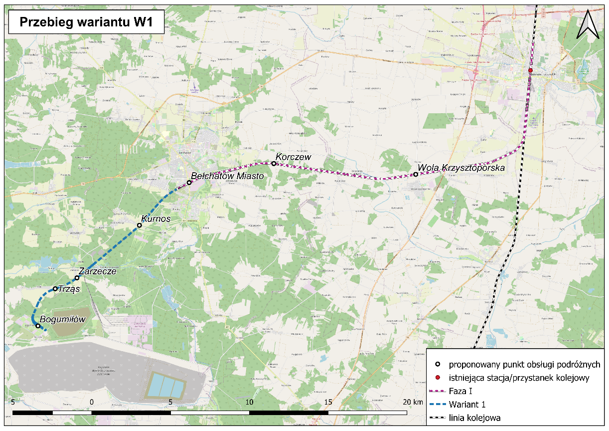 Przebieg wariantu W1