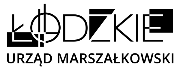 Logo Województwa Łódzkiego, biało-czarne