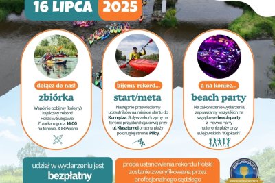 Sulejów ponownie zawalczy o rekord Polski. Setki kajaków na Pilicy!