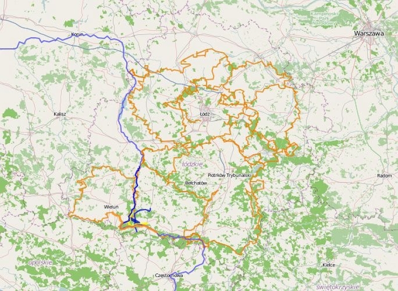 Łódzki Szlak Konny - pętla zewnętrzna odcinek 46; Lisowice – Kamion