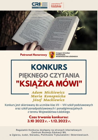 Konkurs pięknego czytania &quot;KSIĄŻKA MÓWI&quot; - wyniki etapu szkolnego