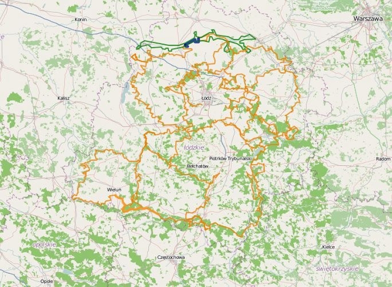 Łódzki Szlak Konny - pętla zewnętrzna odcinek 07; Marynki - Ktery