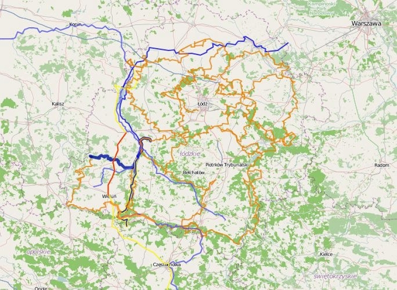 Łódzki Szlak Konny - pętla zewnętrzna odcinek 33; Lary - Młodawin Górny