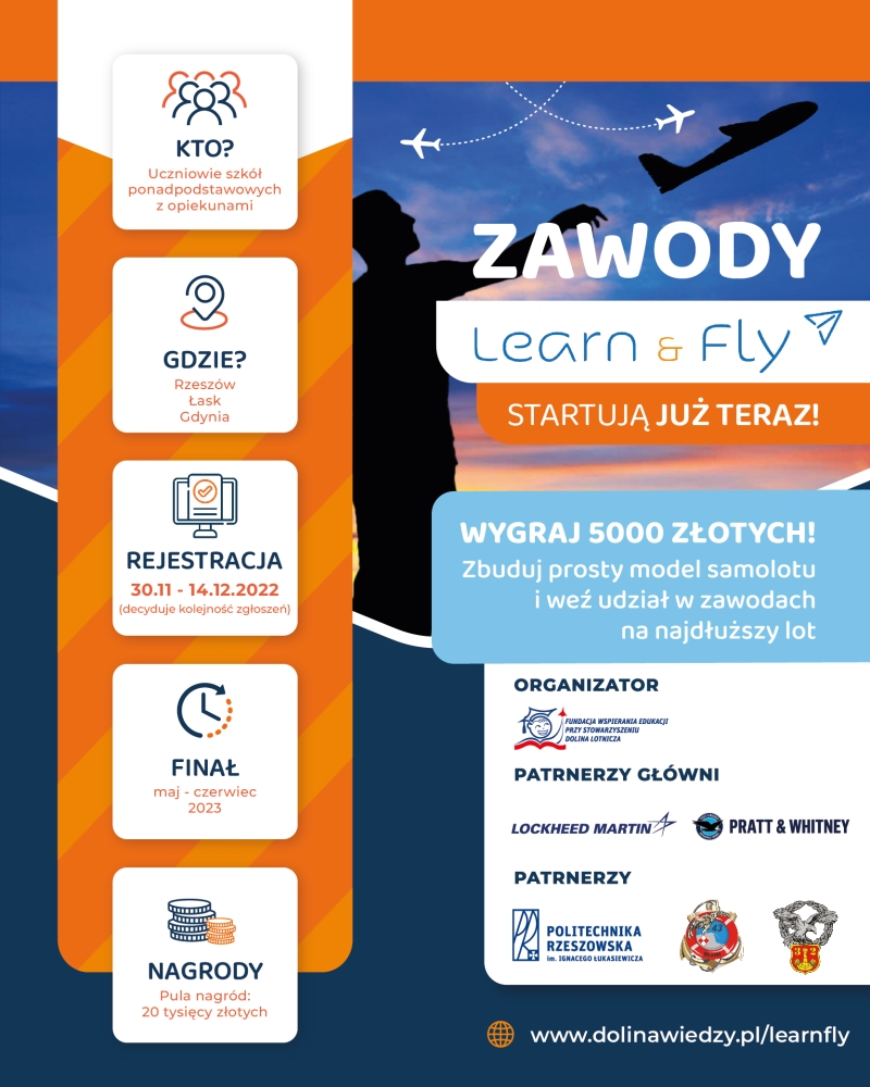 4 edycja zawodów Learn&amp;Fly – zawody dla uczniów na budowę modelu latającego