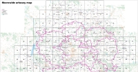 fragment skorowidzu mapy obszarowej łódzkiego szlaku konnego