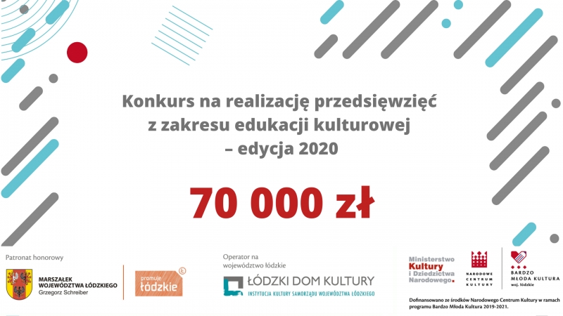 Konkurs na realizację przedsięwzięć z zakresu edukacji kulturowej – edycja 2020.