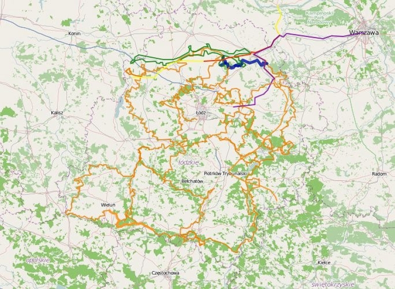 Łódzki Szlak Konny - pętla zewnętrzna odcinek 09; Walewice - Nieborów