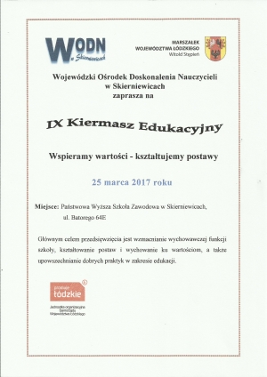 IX Kiermasz Edukacyjny, 25 marca 2017 r.