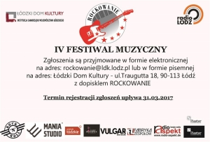 IV Festiwal Rockowanie - zgłoszenia.