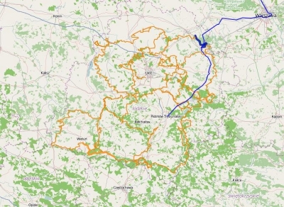 Łódzki Szlak Konny - pętla zewnętrzna odcinek 10; Nieborów - Ruda