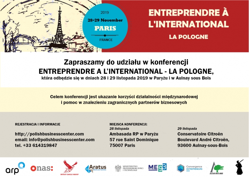 Konferencja ENTREPRENDRE À L&#039;INTERNATIONAL ‐ LA POLOGNE