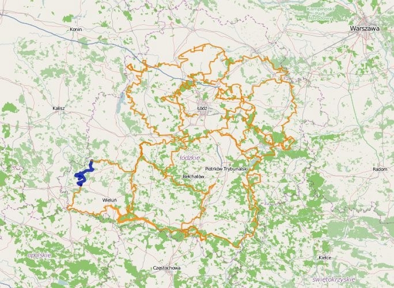 Łódzki Szlak Konny - pętla zewnętrzna odcinek 32; Tyble - Lary